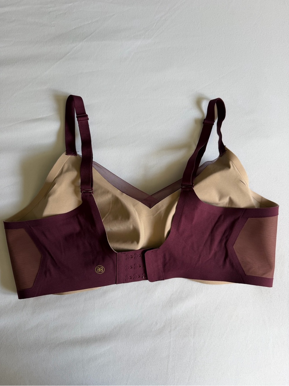 Honeylove Burgundy CrossOver Mesh Wireless Smoothing Bra - Picture 7 of 13